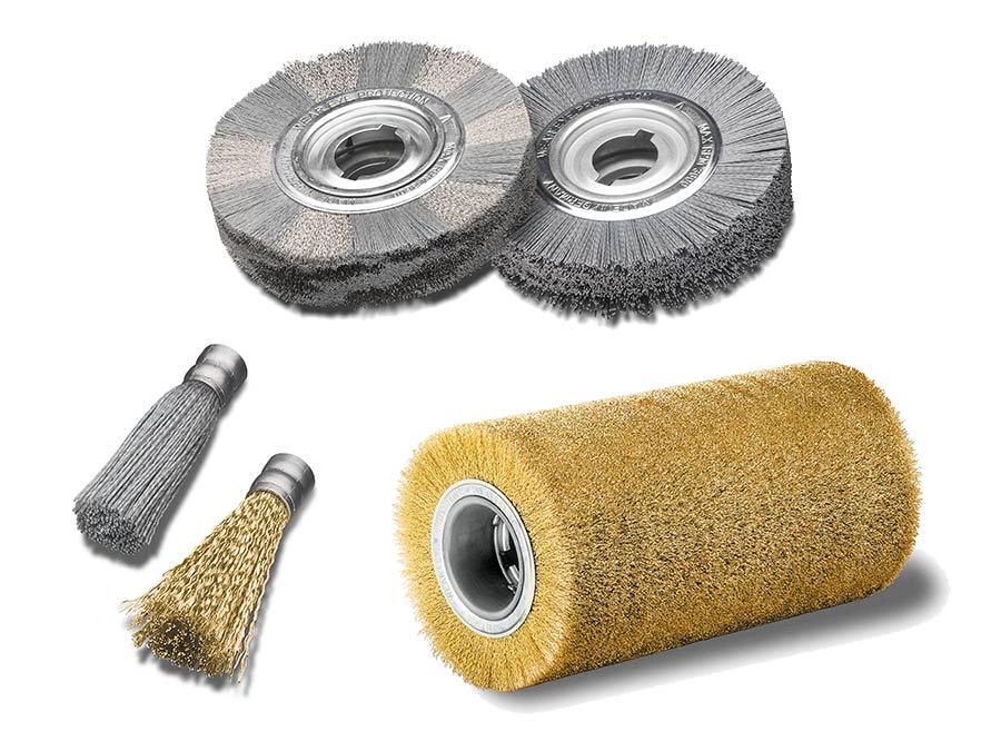 Щітки шліфувальні, круги зачистні, віники