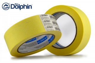 Стрічка малярська 48 мм*50 м, Польша (желтая)DOLPHIN • 10-055